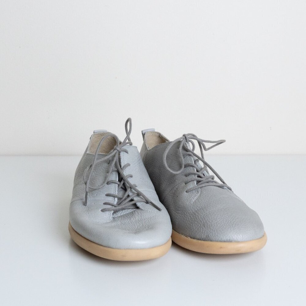 Geox Respira Leather Sneakers Gray Comfort Minimalist Casual Shoes - Picture 6 of 16